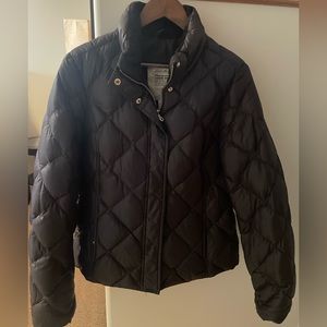 Eddie Bauer Black Goose Down Jacket Size Large Tall